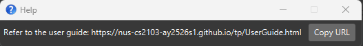 help message